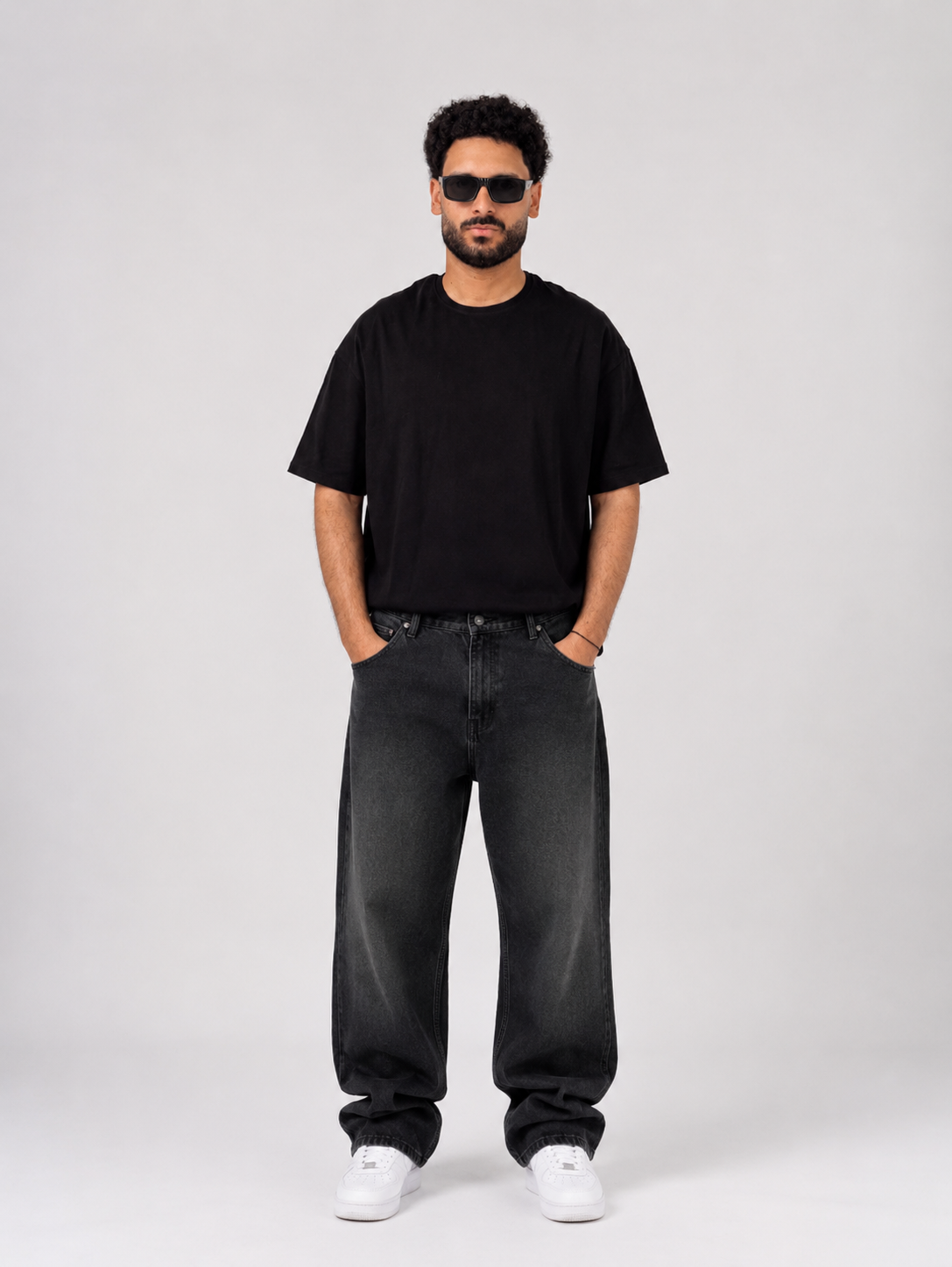 Wild Bloom Boxy Fit Tee - Black