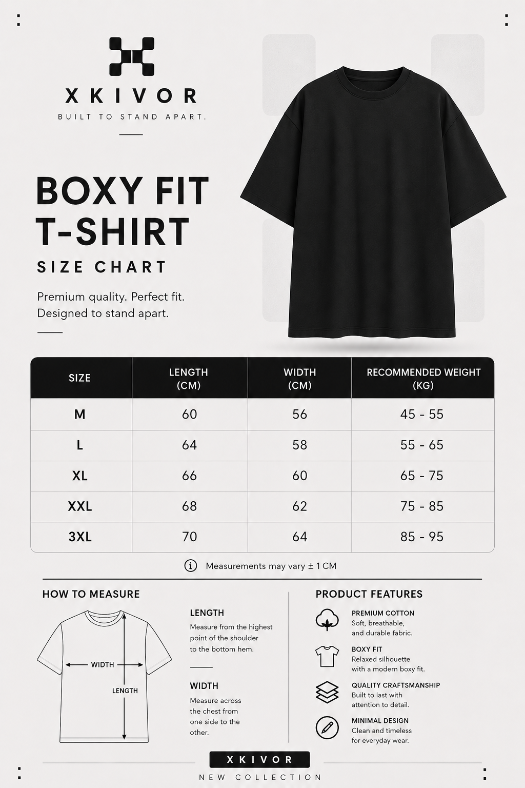 La Flame Boxy Fit Tee - Black