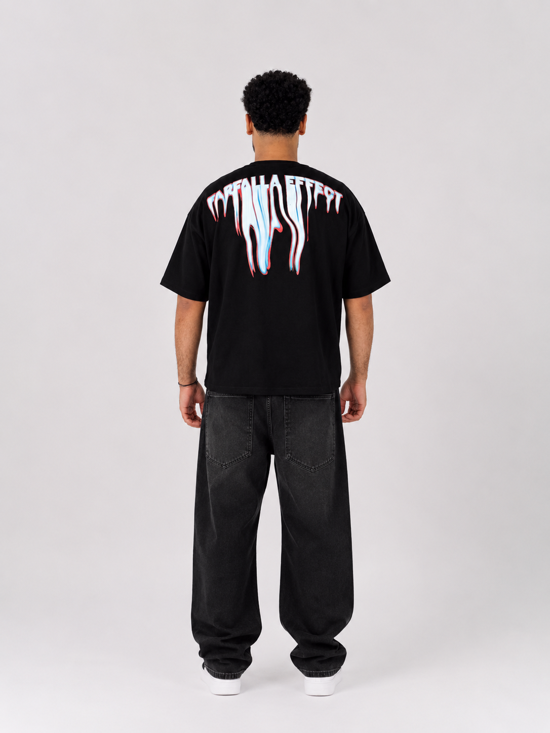 Wild Bloom Boxy Fit Tee - Black